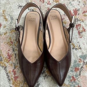 A New Day Dark Brown Pointed Heels